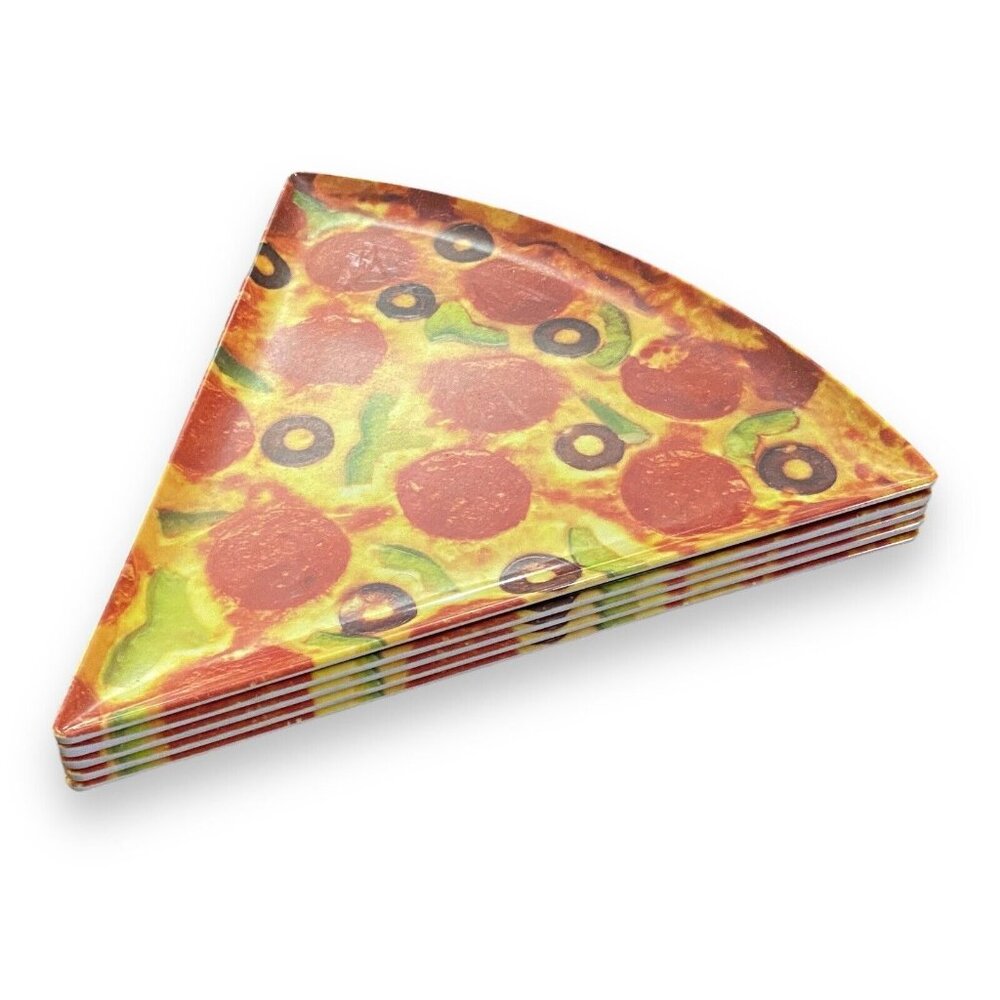 Supreme Housewares UPware 5-Piece 9" Melamine Pizza Plates Pepperoni BPA Free